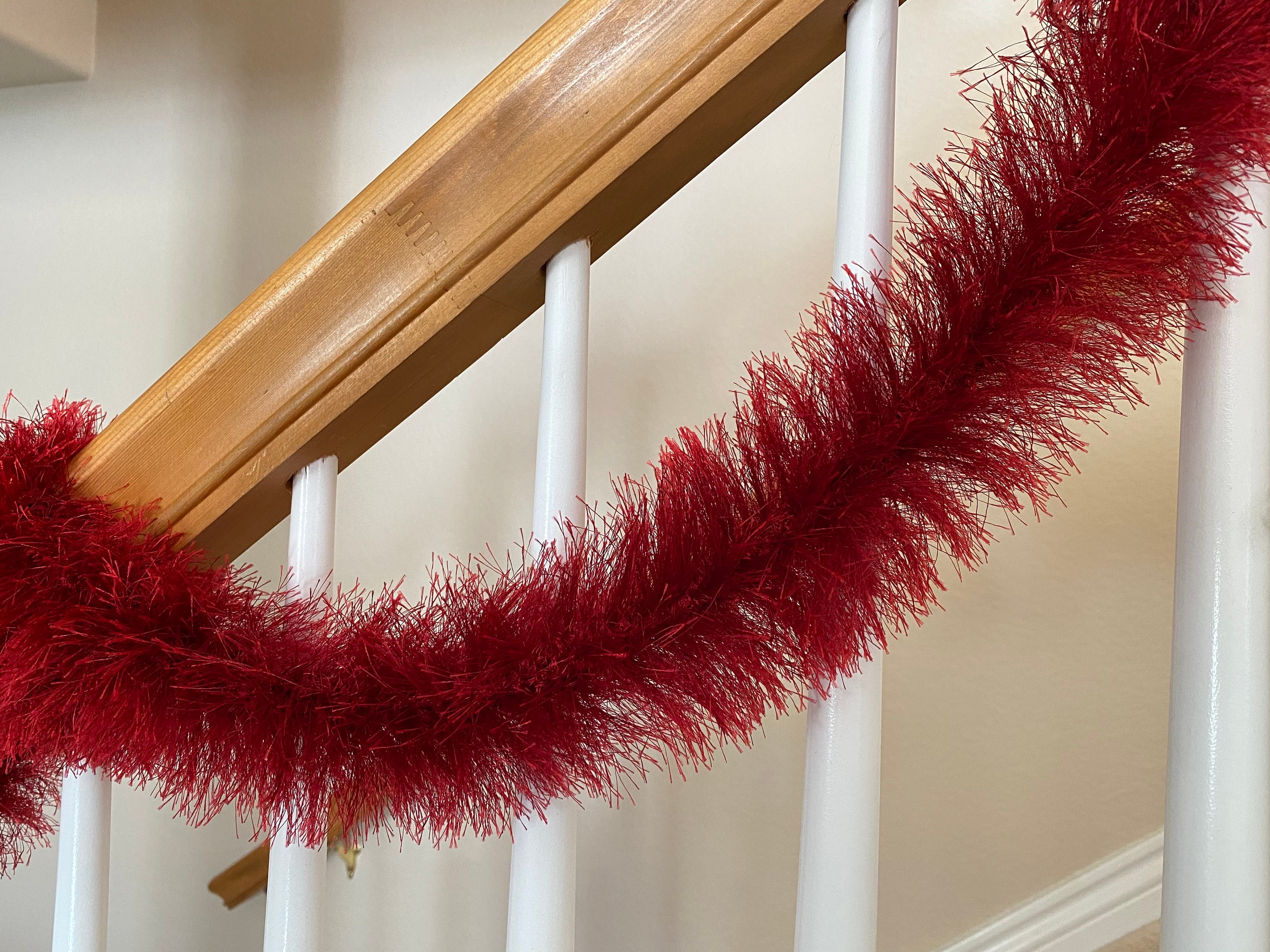 Garland Yarn Christmas Holiday Home Decoration Rustic Etsy