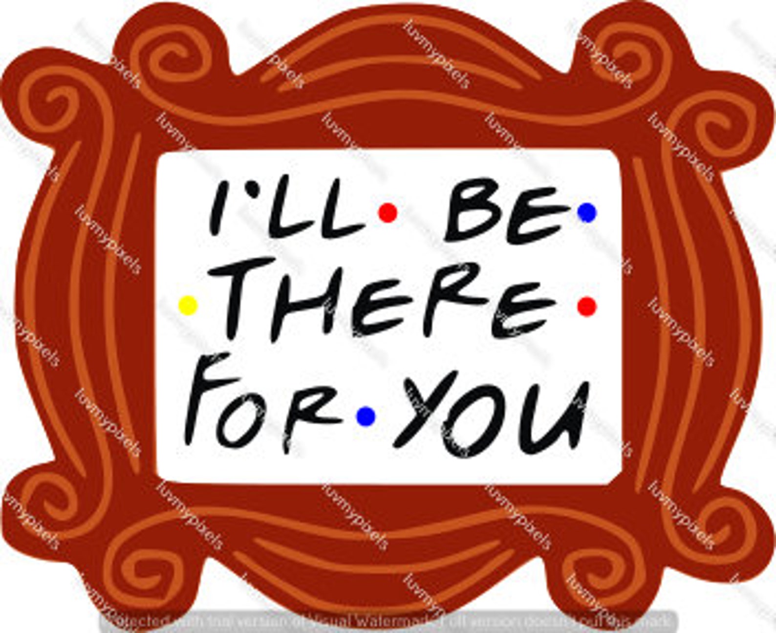 Friends TV clip-art SVG PNG Sublimation invitations | Etsy