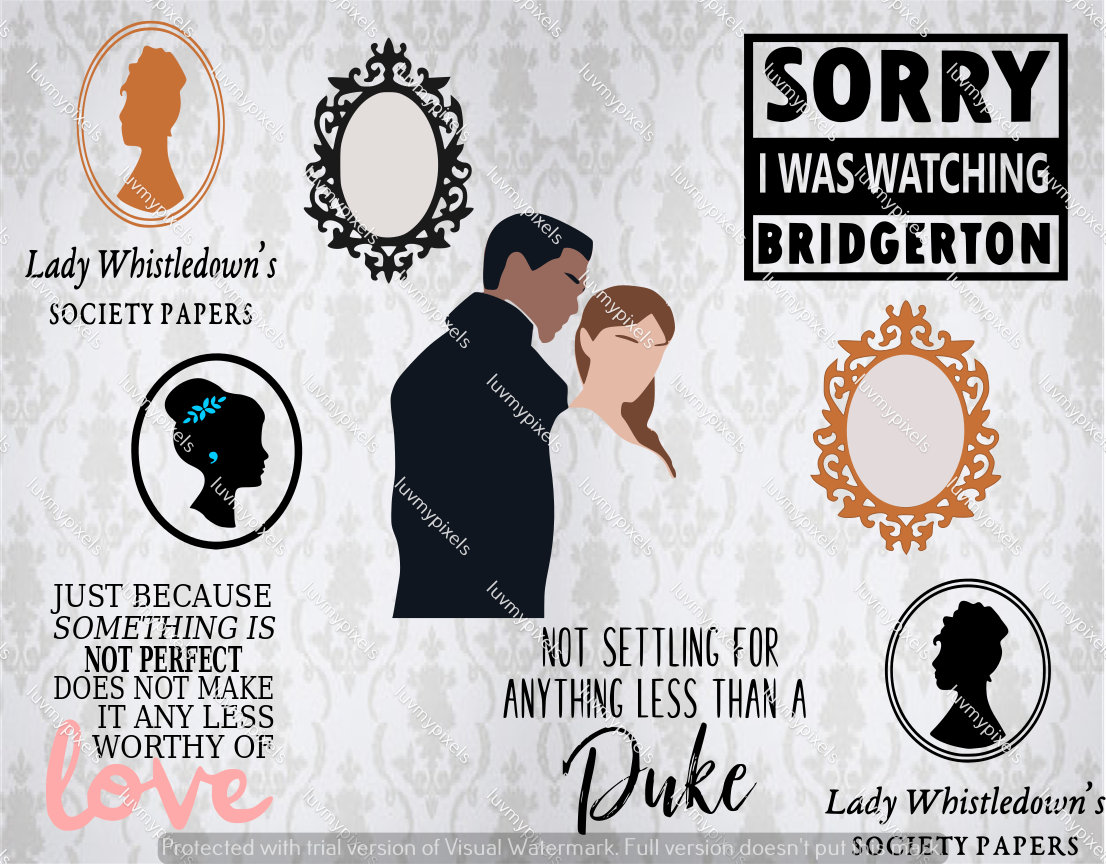 Download Bridgerton svg bundle cricut decal stickers PNG | Etsy