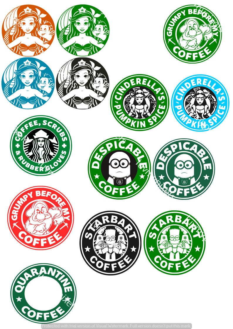 Silhouette Cricut Coffee Starbucks SVG