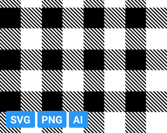 Buffalo Plaid Seamless Pattern (SVG, PNG, AI Digital File)