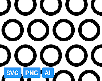 Circles Seamless Pattern: Vector Rings Design (SVG, PNG, AI)