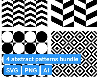 Geometric Pattern Bundle: Abstract Squares, Circles (SVG, PNG, AI)