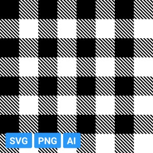 Buffalo Plaid Seamless Pattern (SVG, PNG, AI Digital File)