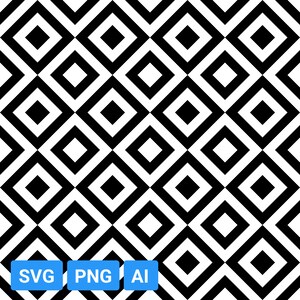 Square pattern SVG, rhombus pattern, instant download digital pattern svg, png, ai