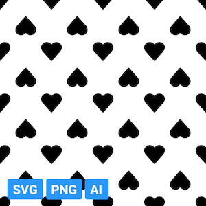 Heart pattern SVG, love pattern, valentine&#39;s day pattern, instant download digital pattern svg, png, ai
