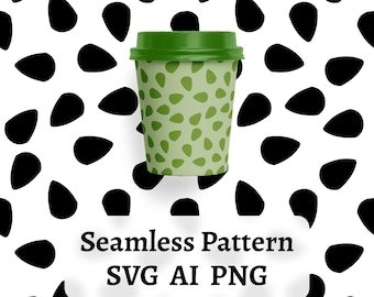 Seamless Leaves Pattern: Abstract Vector Background (SVG, PNG, AI)