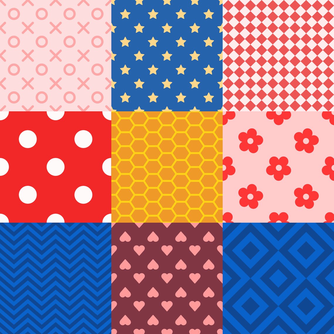 Download 10 Patterns SVG Bundle Seamless Geometric Abstract Pattern | Etsy