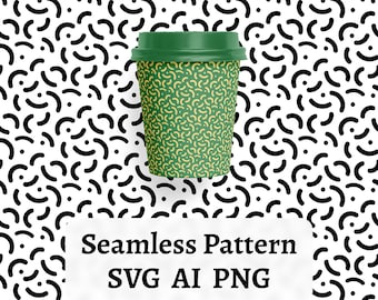 Abstract Beans Seamless Pattern: Minimalist Vector Background (SVG, PNG, AI)