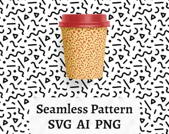 Abstract Lines Seamless Pattern: Holiday Vector Background (SVG, PNG, AI)