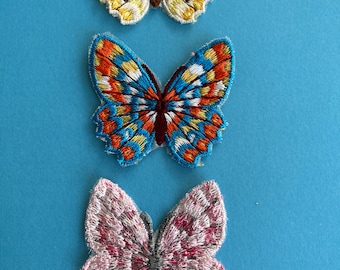 1x 3D Butterfly Embroidered Patch Set Sew on Embroidery Applique Dress