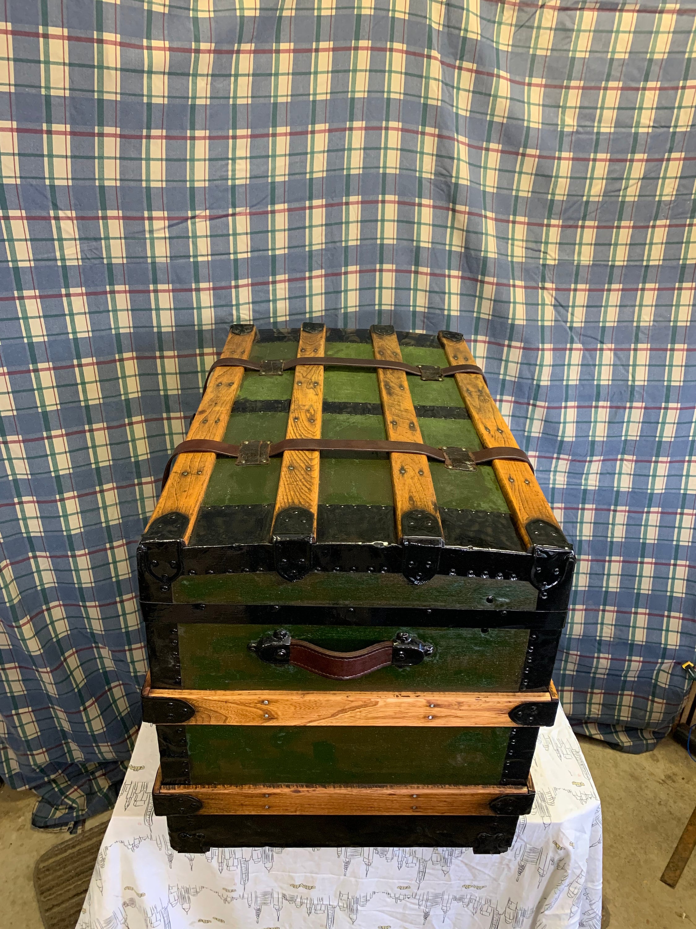 Refinished Antique Trunk 5 Etsy