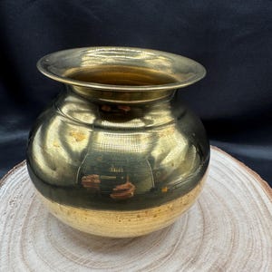 Koperen kalasam / puja-item / kalasam / cadeau-item / puur zilver / handgemaakt item / verklaring / mangobladeren / voerbak / kokosnoot / puja-item