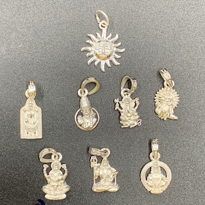 Silver Pendants/ God Pendants/ Baba/ Murugan/ Ganesha/ Lakshmi/ Siva/ Venkateshwara/ Ayappa/ Sun Pendant/ Jewelry