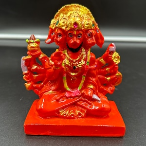 Hanuman/ Panchamuka Hanuman/ Anjaneya Swamy Idol/ Lord Hanuma/ Rambantu/ Idol/ Puja Idol
