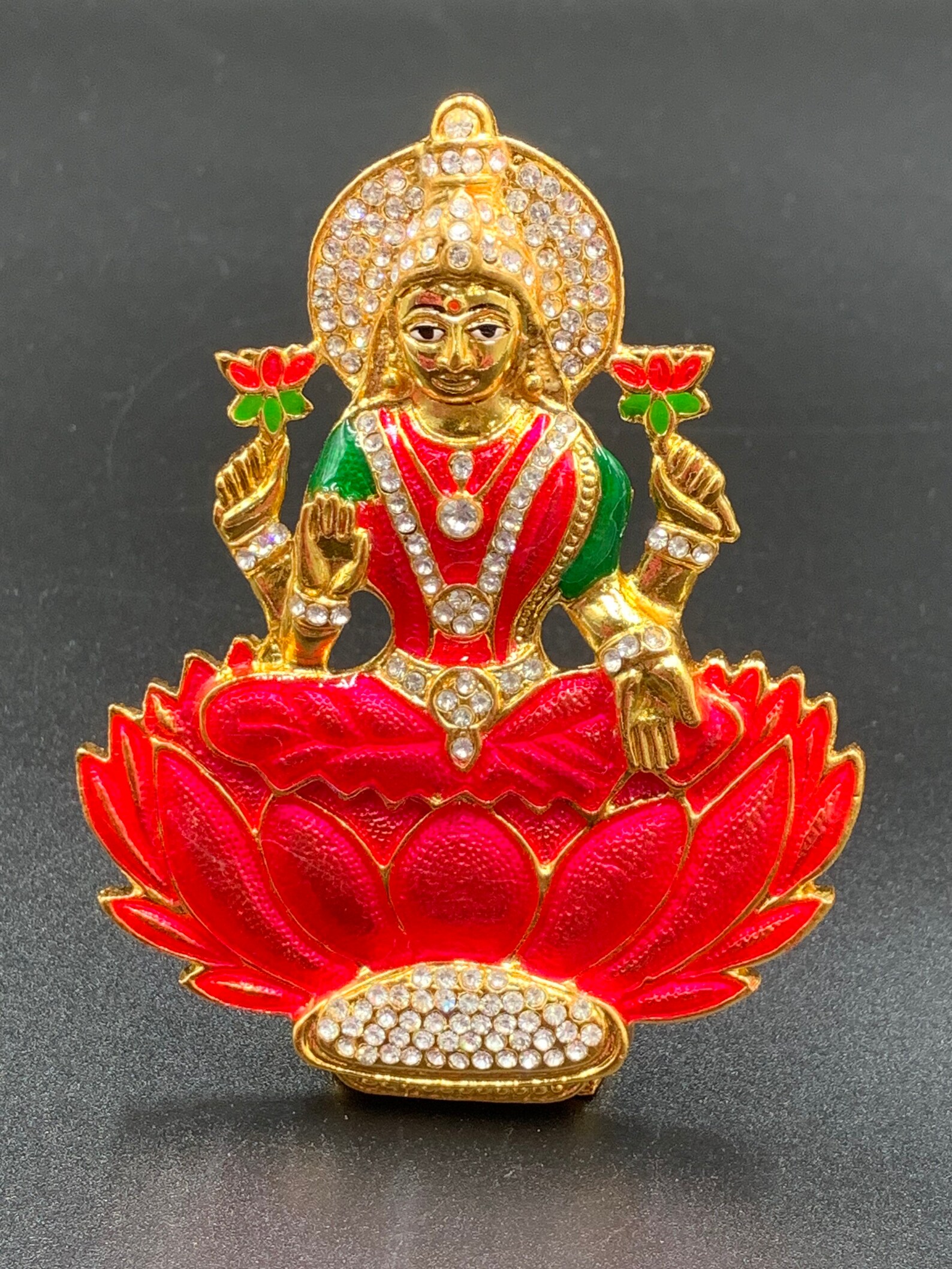 Enamel Paint Idol/ Lord Lakshmi Idol/ Stones Idol/ Stand Idol/ Lakshmi