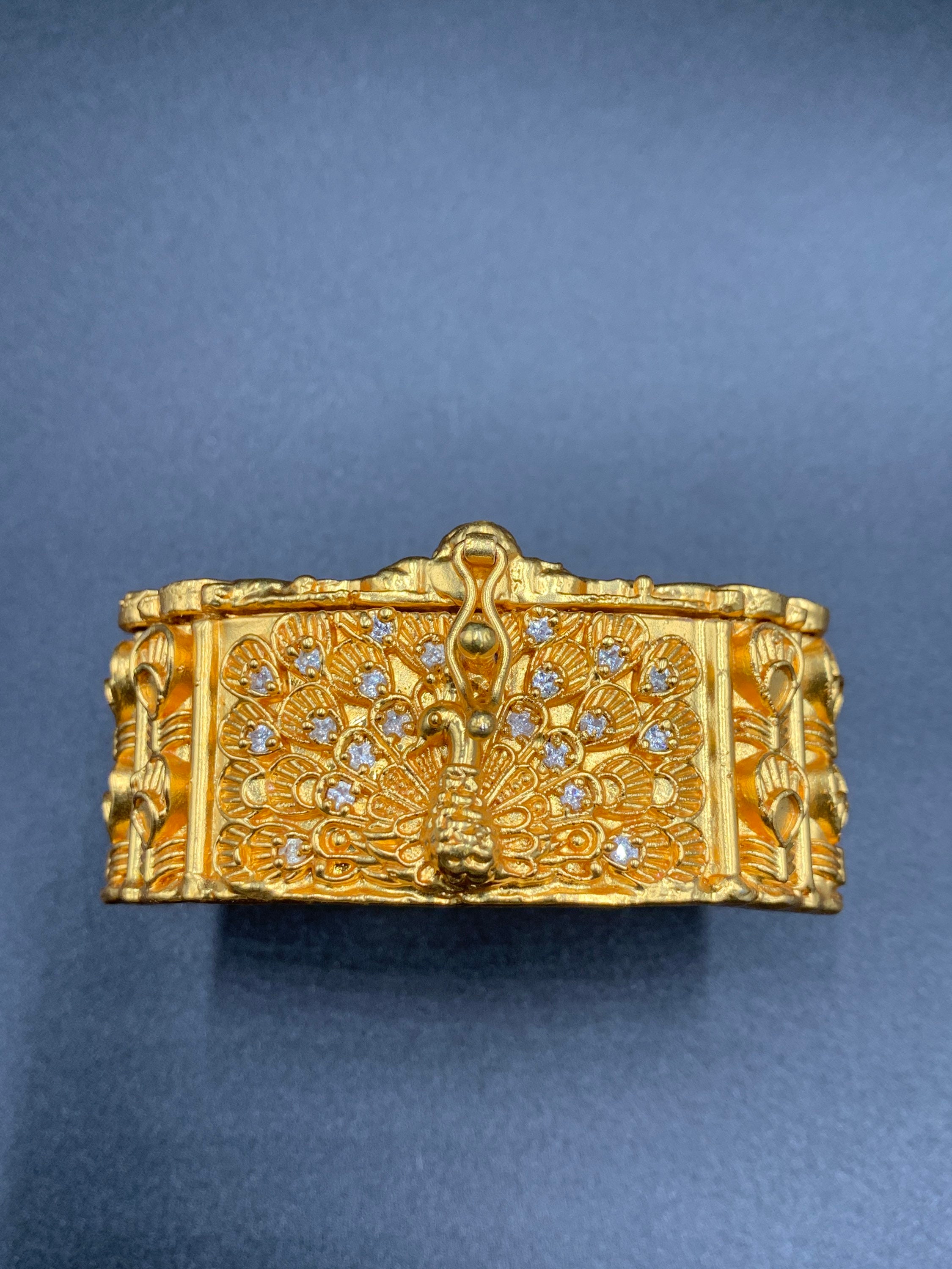 Peacock Design Kumkum Box/ Stones Box/ Wedding Gift/ Gifting Etsy UK