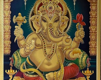 Picture/ Ganapathy/Ganesha / Vinayaka/ Gold Foil Picture/ Puja Item/ Gifting Picture/ God Picture/ Gold Foil Sheet Picture/ Vinayagar