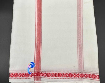 Bawełniane Dhoti/ Prezent ślubny/ Dekoracja ślubna/ Przedmiot Puja/ Dhoti/ Bawełniane Vasti/ Angavastram/ Bawełniane Pancha