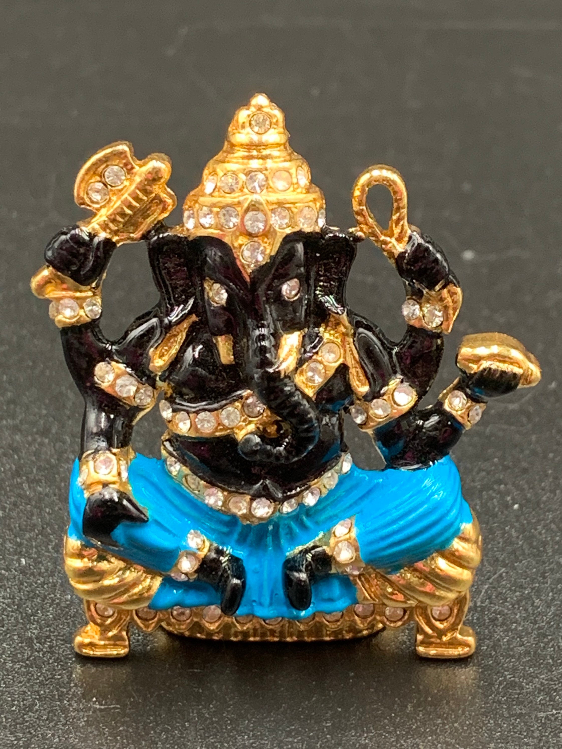 Lord Ganesh/ Black Enamel Paint Idols/ Lord Vinayaka/ Ganapathy Idol