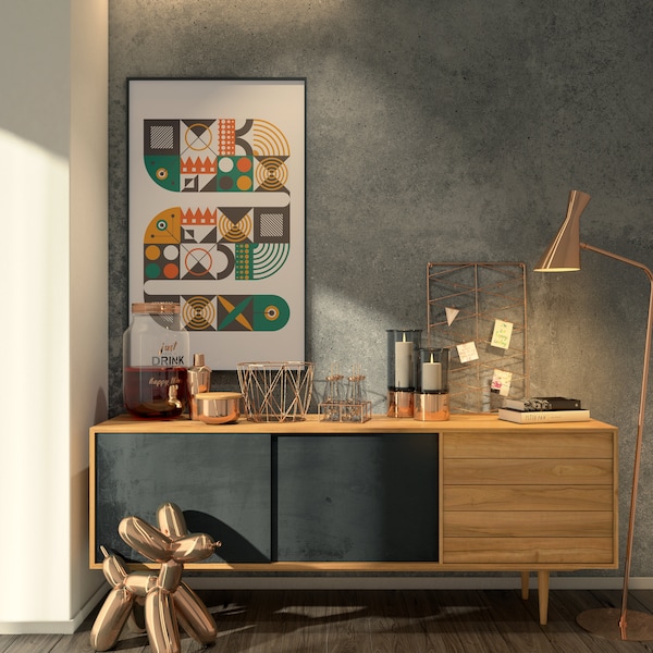 Bauhaus Printable Wall Art - Modern Print Set - Digital Download Bauhaus Wall Art - Geometric Wall Art