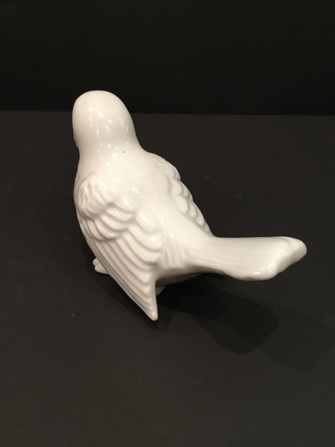 Small White Ceramic Dove Vintage Etsy