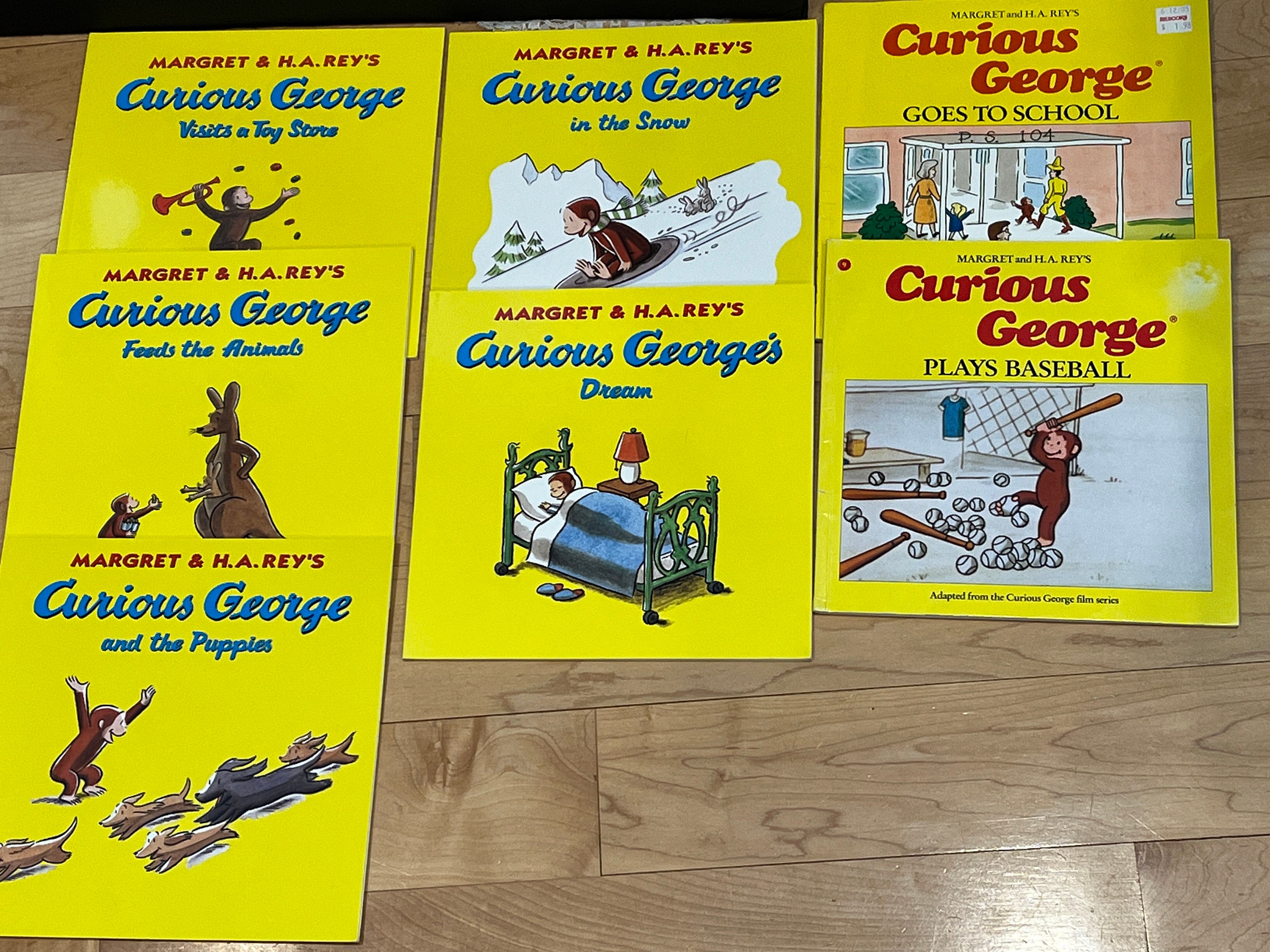 Various Curious George Adventures by Margaret & H.A. Rey, 1986