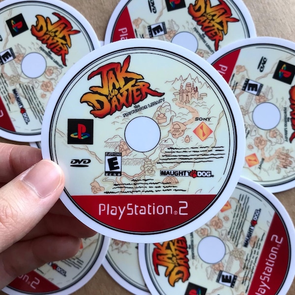 Jak and Daxter The Precursor Legacy Game Disc Sticker | PlayStation 2 | Videogame Sticker | Diecut Sticker | Waterproof Sticker