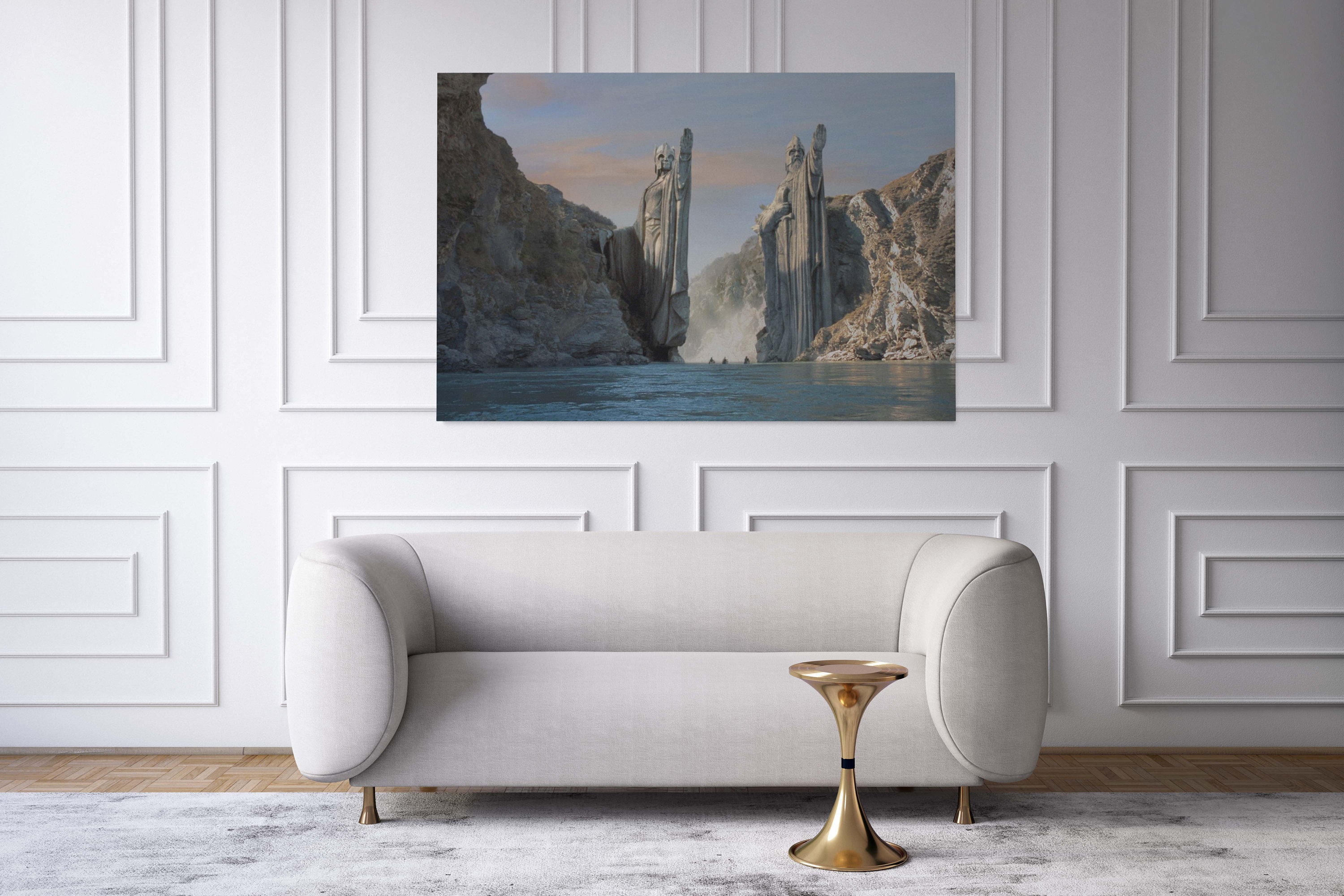 The Lord of the Rings Argonath Print on Canvas Wall Art Etsy