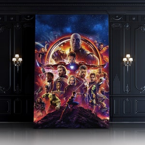 Avengers , Vertical , Print On Canvas , Wall Art , Huge Size