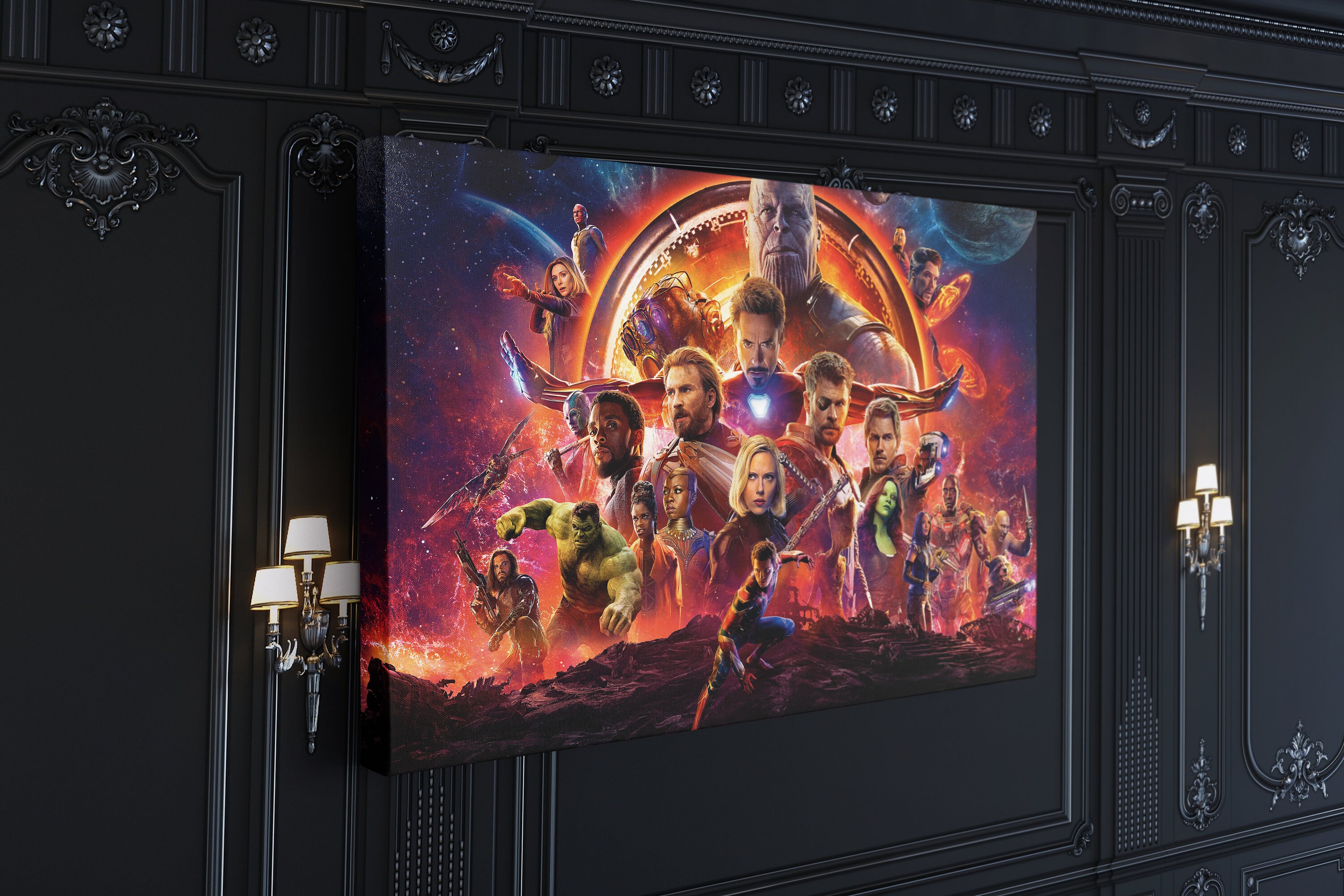 Avengers Horizontal Print on Canvas Wall Art Huge Size - Etsy