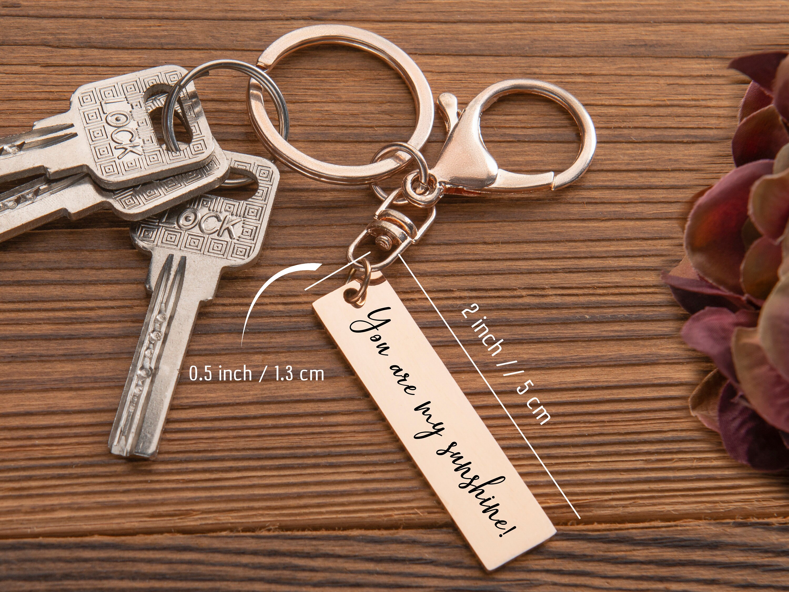 Custom silver Keychain bar Personalized Keychain Engraved Bar Etsy