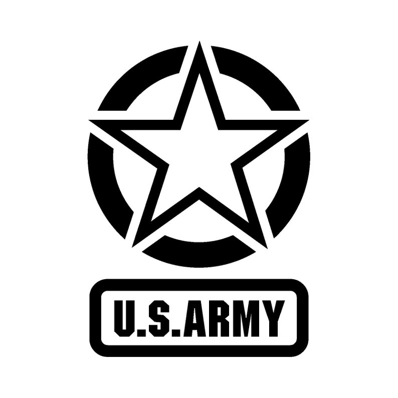 Etrendz US Army Symbol Star Logo Vinyl Decals U.S Army Veteran Army ...