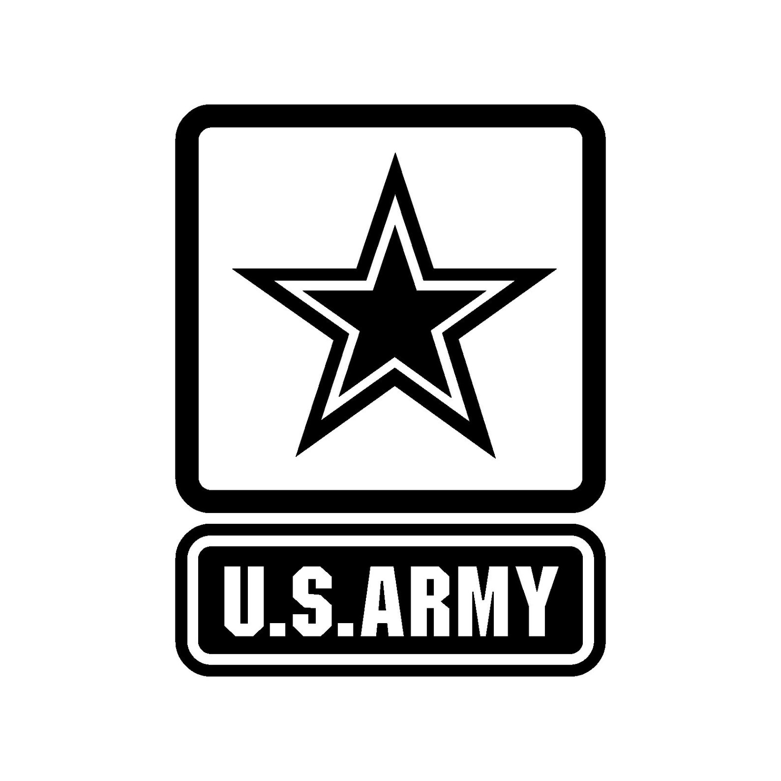 Etrendz US Army Symbol Star Logo Vinyl Decals U.S Army Veteran Army ...