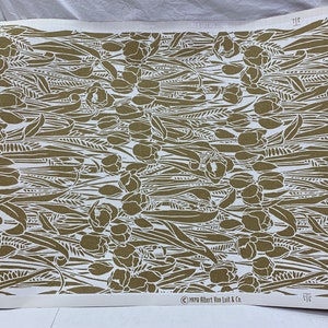 3 Vintage 1978 Albert Van Luit Wallpaper Rolls with Earthy Toned Botanical Print