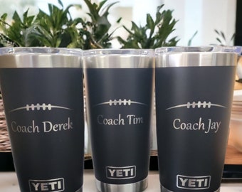 Coach, Football gift,Yeti tumbler, Yeti with name tumbler,Personalized Yeti tumbler,Yeti gift in canada,Yeti in canada, Football Team