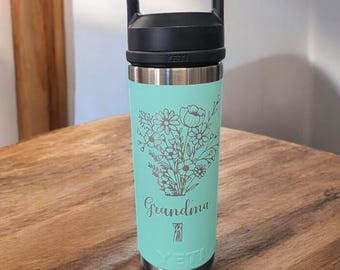 Yeti Rambler Bottle 18 OZ W/ CHUG CAP, yeti with name tumbler,Personalized Yeti tumbler,sports, him, her, gym, customize, water bottle