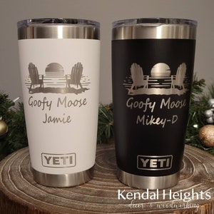 Lake, cottage, trailer, travel, Yeti tumbler, Yeti with name tumbler,Personalized Yeti tumbler,Yeti gift in canada,Yeti in canada