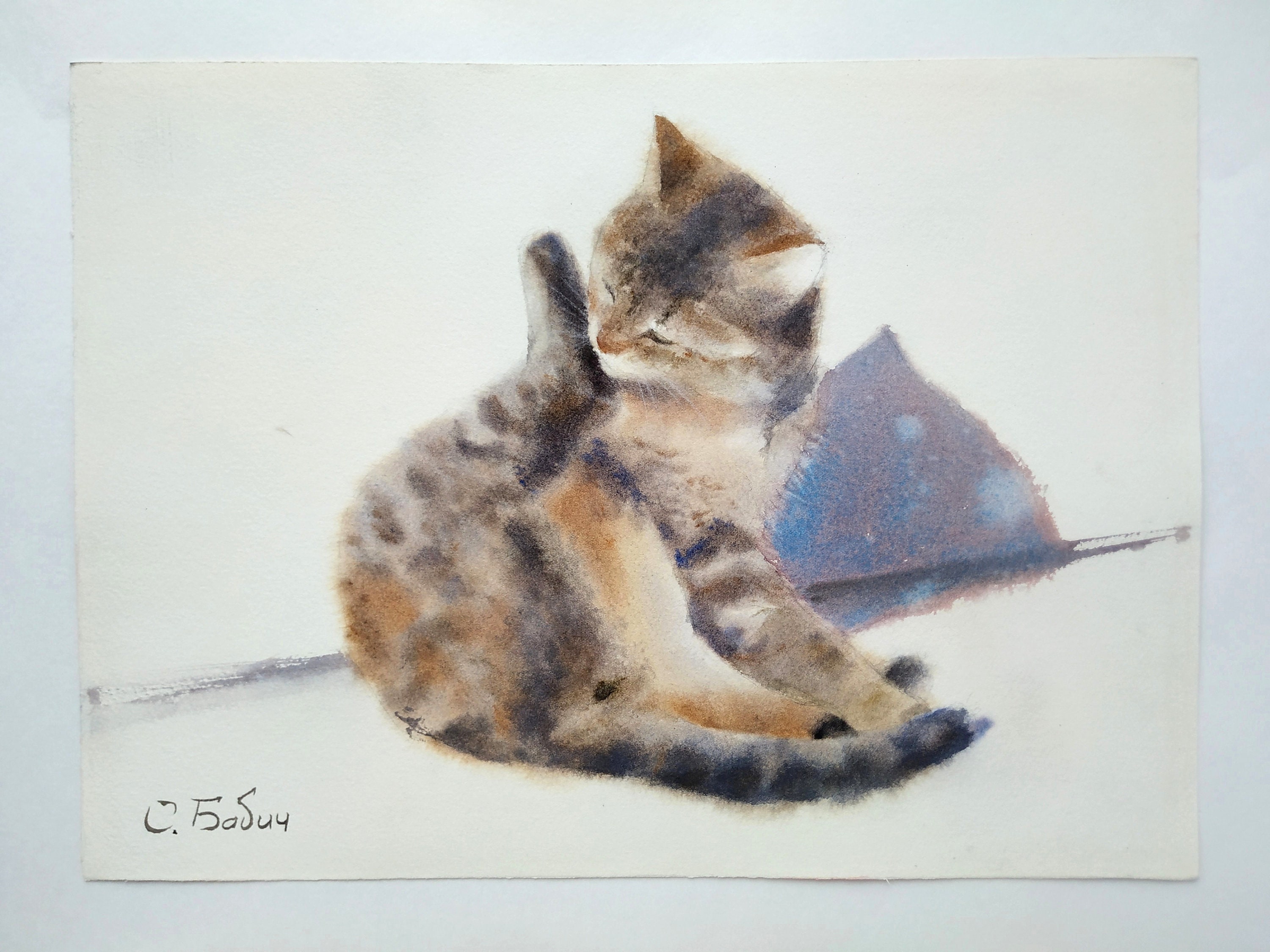 Aquarell Katze Aquarell Original Katze Haustiere Tiere | Etsy