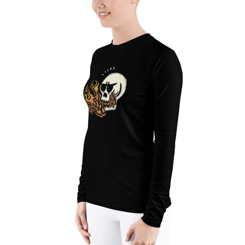 Fiery Skull Rash Guard