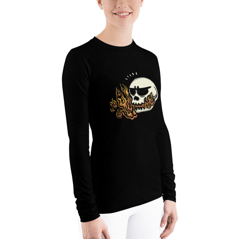 Fiery Skull Rash Guard