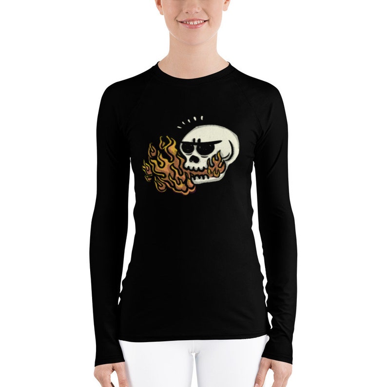 Fiery Skull Rash Guard