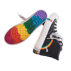 Rainbow Hi Tops - LGBTQ+ Sneakers