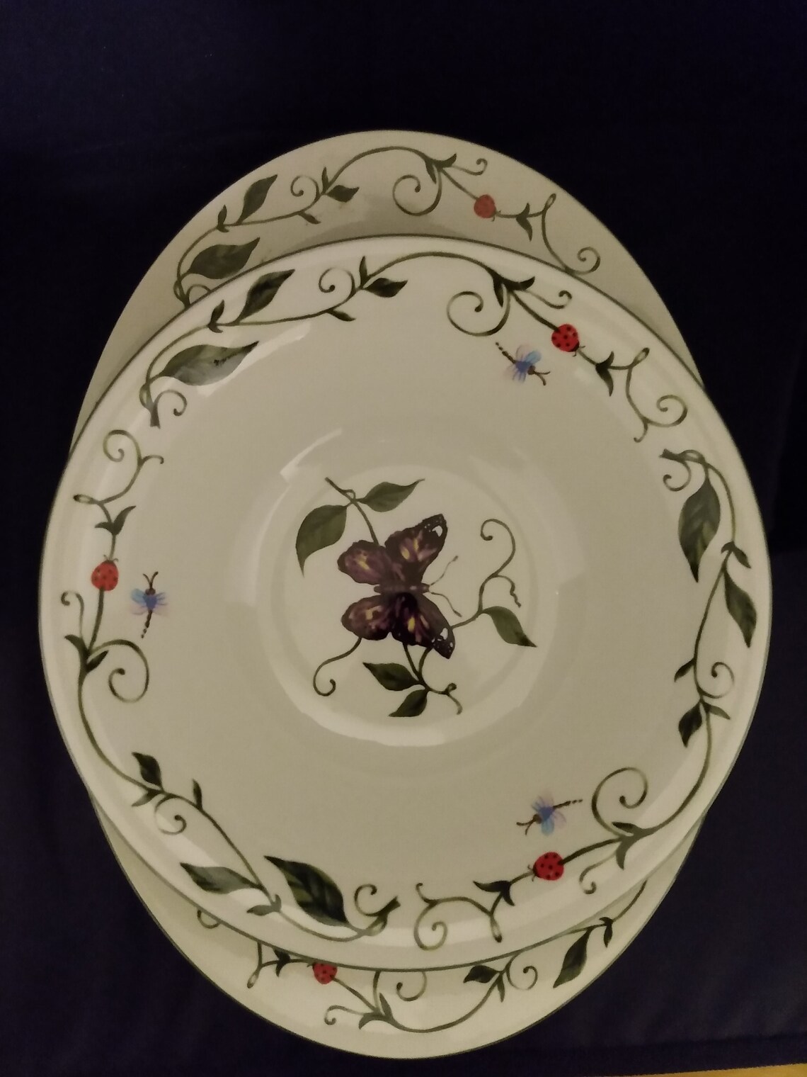 Tabletops Unlimited Butterfly Platter and Serving Bowl Etsy