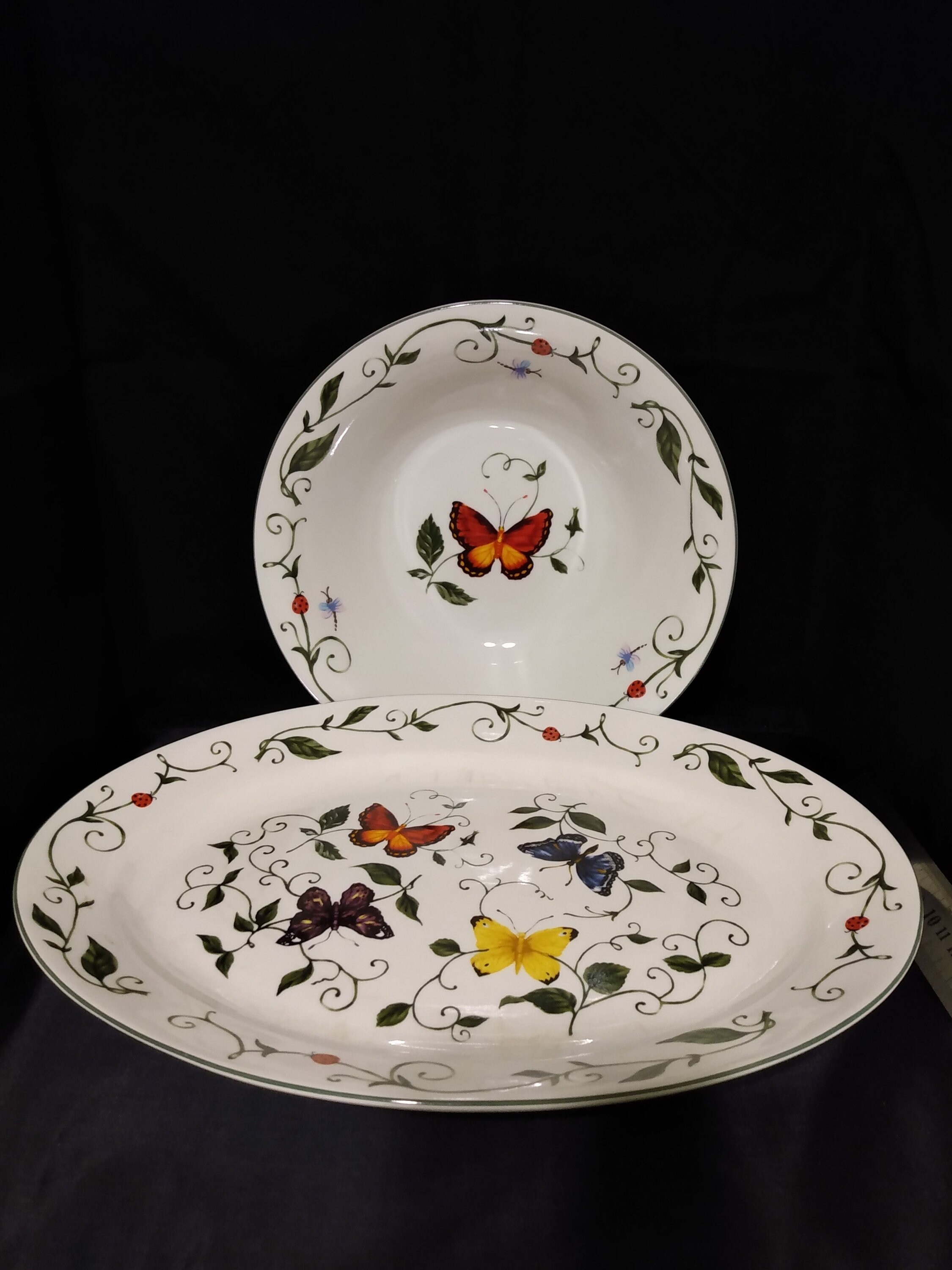 Tabletops Unlimited Butterfly Platter and Serving Bowl Etsy