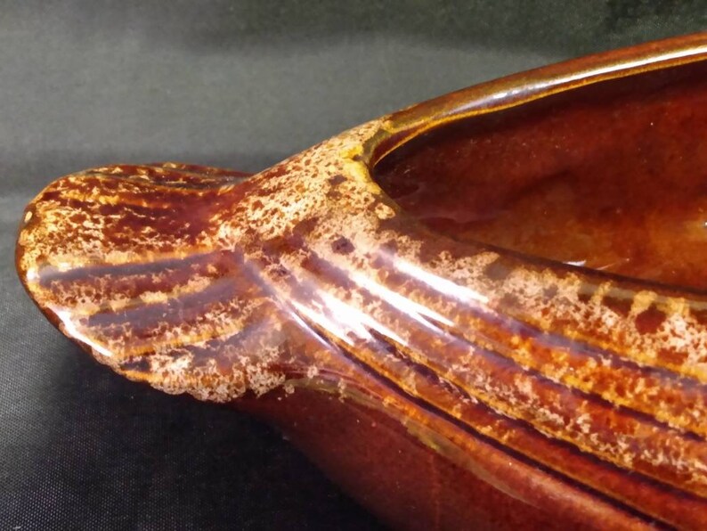 Brown Drip Glaze Duck Planter Etsy