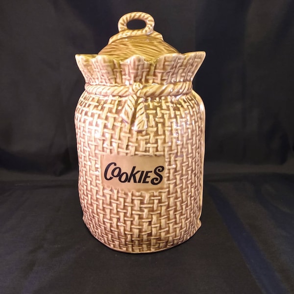 Vintage McCoy Burlap Bag Cookie Jar
