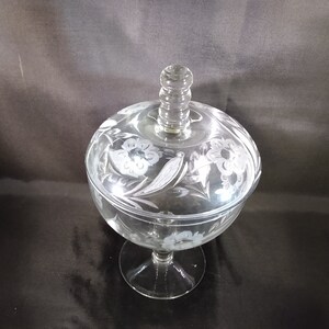 Wheel Cut Kristall Footed Candy Dish