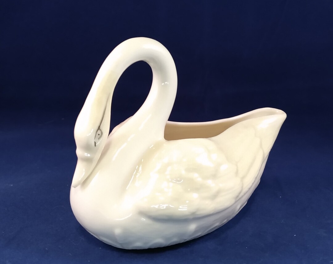 Beautiful Little Belleek Swan Creamer Circa 1965 Etsy