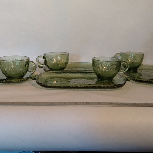 Pebblestone Snack Set Green Hazel Atlas